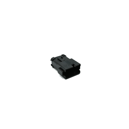 Deutsch DT receptacle 12-way, A-key enhanced, end cap, black