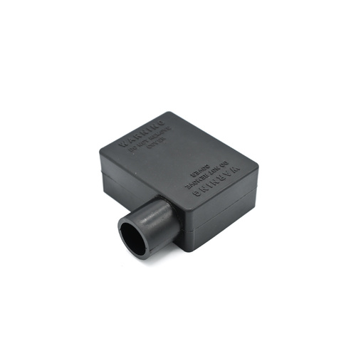 Battery Terminal Boot, 90-deg LH entry, suits 50-70mm2 cable, black 